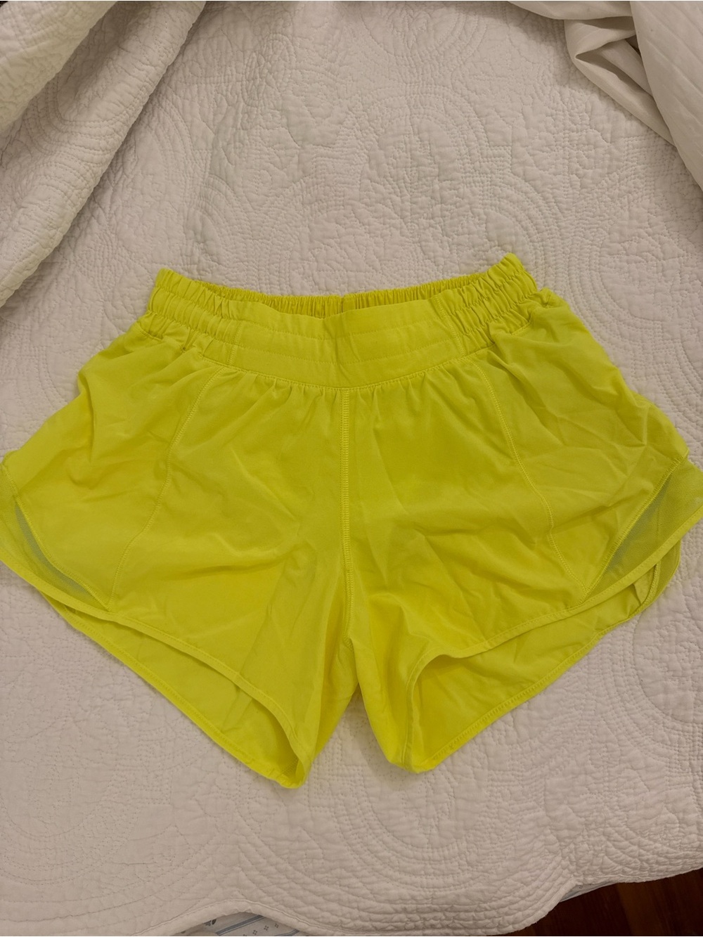 lululemon athletica Neon Yellow Running Shorts